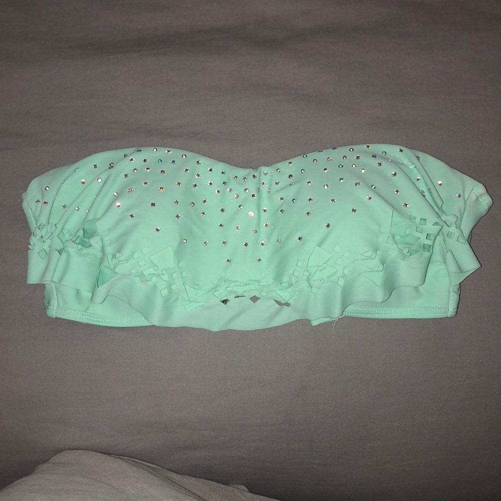 mint green swimsuit top